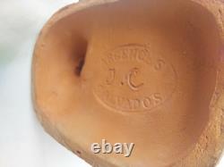 VILLEQUIER ancienne Terre Cuite humanisée Cochon Musicien ARGENCES J. C CALVADOS