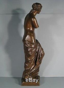 Venus De Milo Grande Sculpture Ancienne Bronze Fondeur Barbedienne Collas