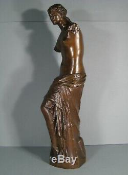 Venus De Milo Grande Sculpture Ancienne Bronze Fondeur Barbedienne Collas