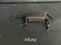Vintage Ancien HAND FORGED Repasser Chèvre Statue Sculpture Ouest Ferme Décor