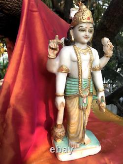 Vishnou Statue indienne Sculpture ancienne Marbre Vishnou Hindou Temple Inde K