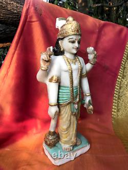 Vishnou Statue indienne Sculpture ancienne Marbre Vishnou Hindou Temple Inde K