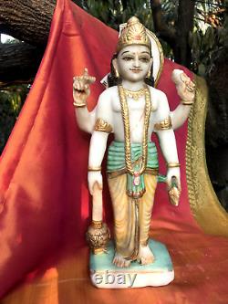 Vishnou Statue indienne Sculpture ancienne Marbre Vishnou Hindou Temple Inde T