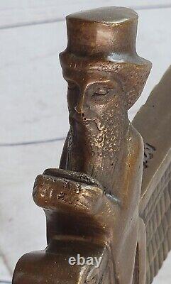 Zoroastrisme Faravahar Ancien Persan Symbole Bronze Sculpture Statue Art Déco