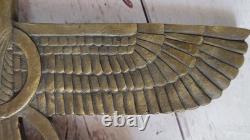 Zoroastrisme Faravahar Symbole Ancien Persan Sculpture En Bronze Statue Art Déco