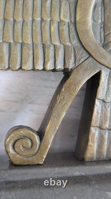 Zoroastrisme Faravahar Symbole Ancien Persan Sculpture En Bronze Statue Art Déco